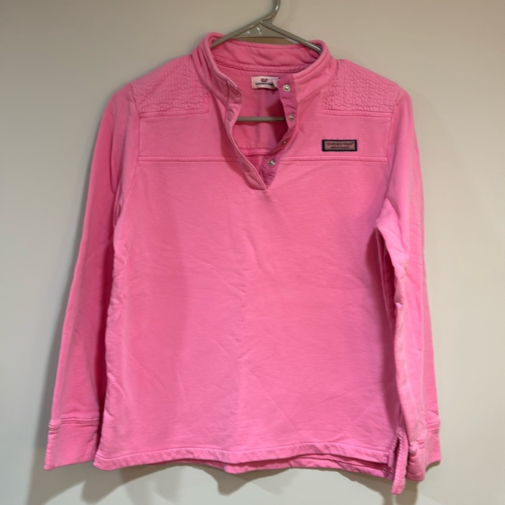 Vineyard Vines Shep 1/4 Button Pullover Girls XL